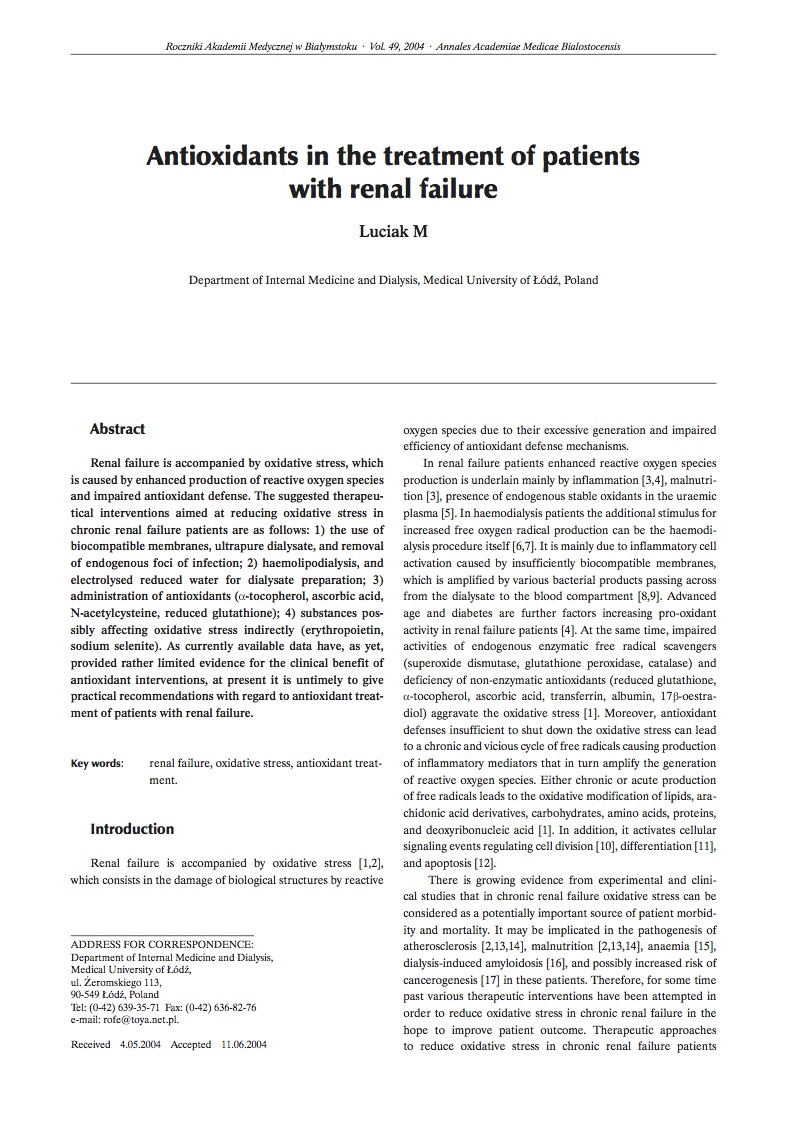 trattamento problemi renal