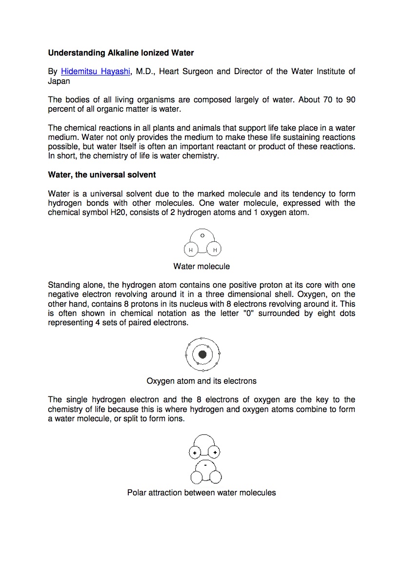 acqua alcalina ionizzata